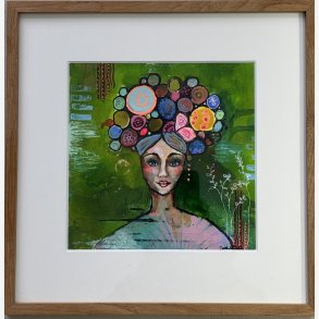 Maleri p� papir i egetr�sramme 1