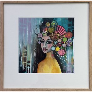 Maleri p� papir i egetr�sramme 5