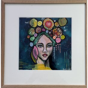 Maleri p� papir i egetr�sramme 6