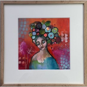 Maleri p� papir i egetr�sramme 7