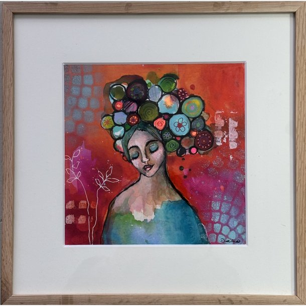 Maleri p� papir i egetr�sramme 7