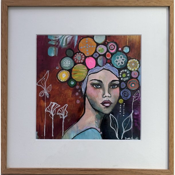 Maleri p� papir i egetr�sramme 11