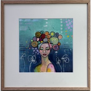 Maleri p� papir i egetr�sramme 12