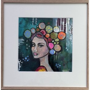 Maleri p� papir i egetr�sramme 13