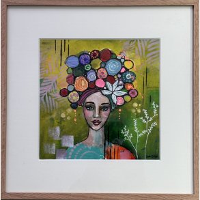 Maleri p� papir i egetr�sramme 14