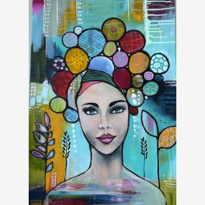 maleri 50*70 cm akryl p� l�rred